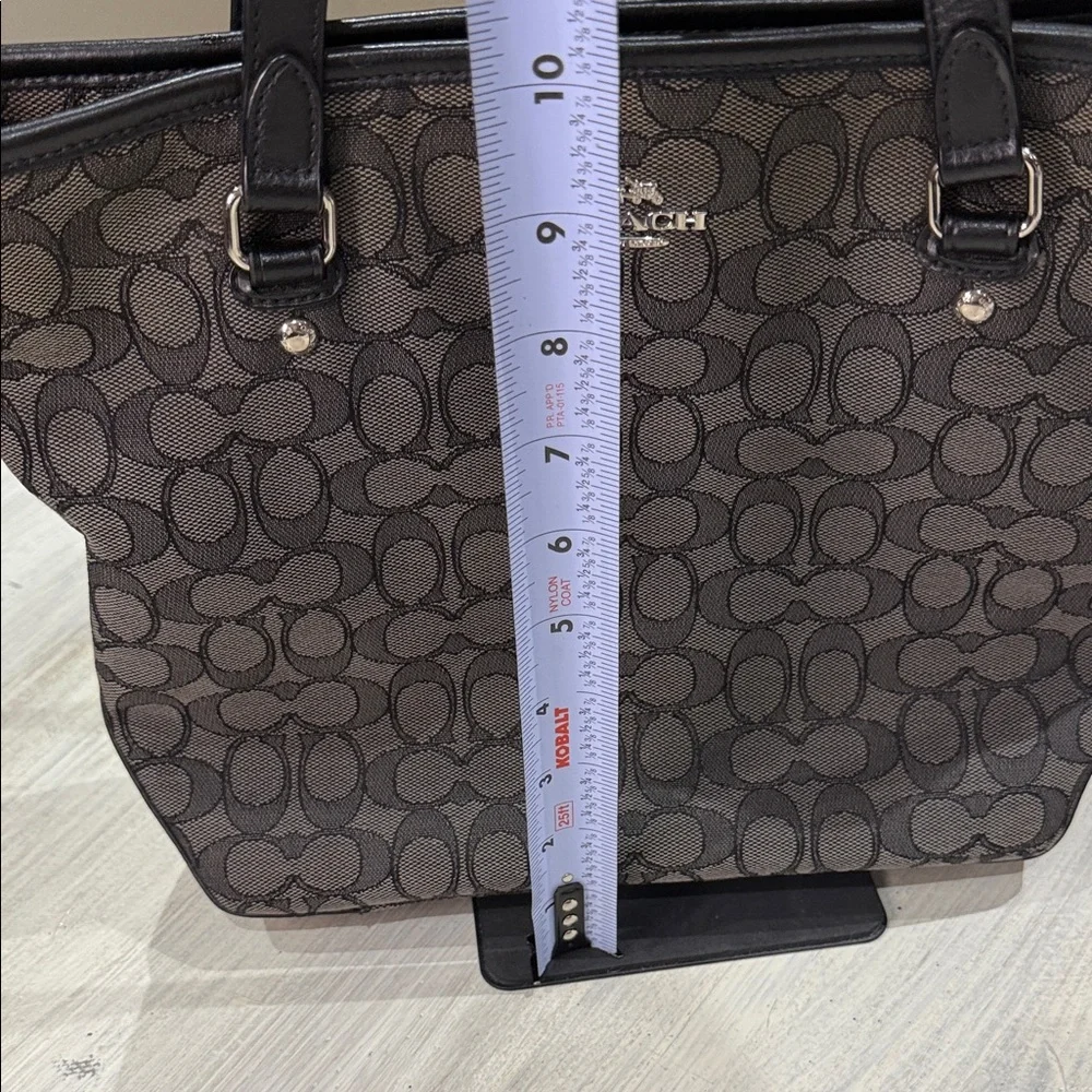 Coach Black and Brown Patterned Tote